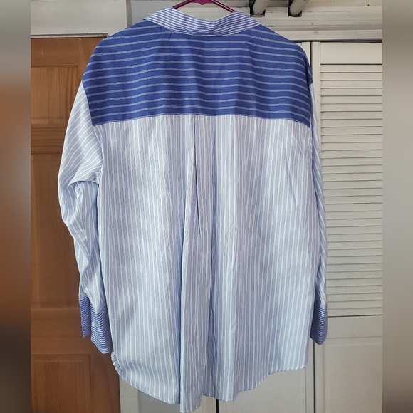 PRIMARK Stripes Blue Shirt Size Medium - Picture 3 of 6